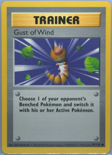 Auction Prices Realized Tcg Cards 1999 POKEMON GAME Gust Of Wind