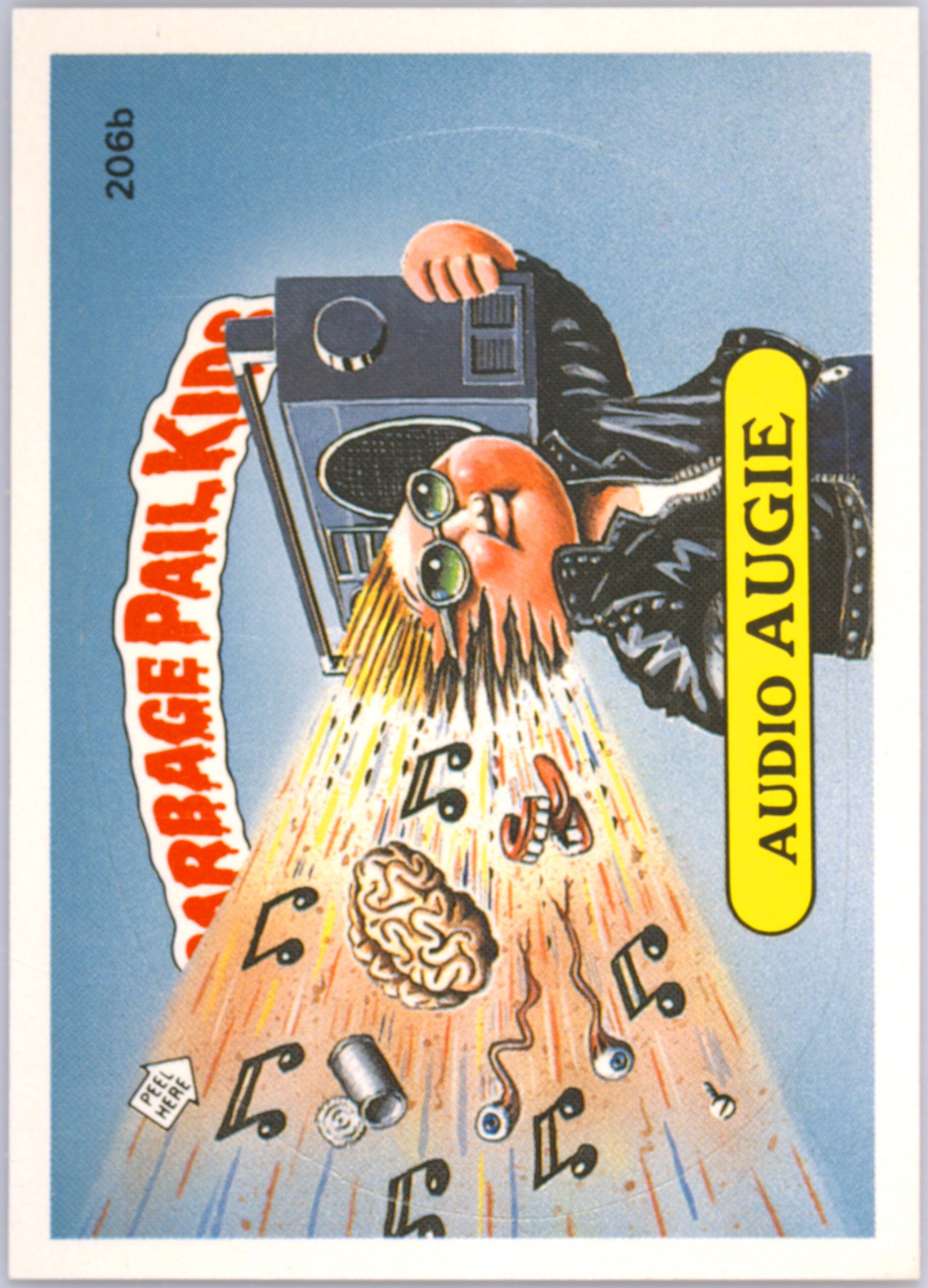 Audio Augie #206B PSA 4 Garbage Pail Kids card front