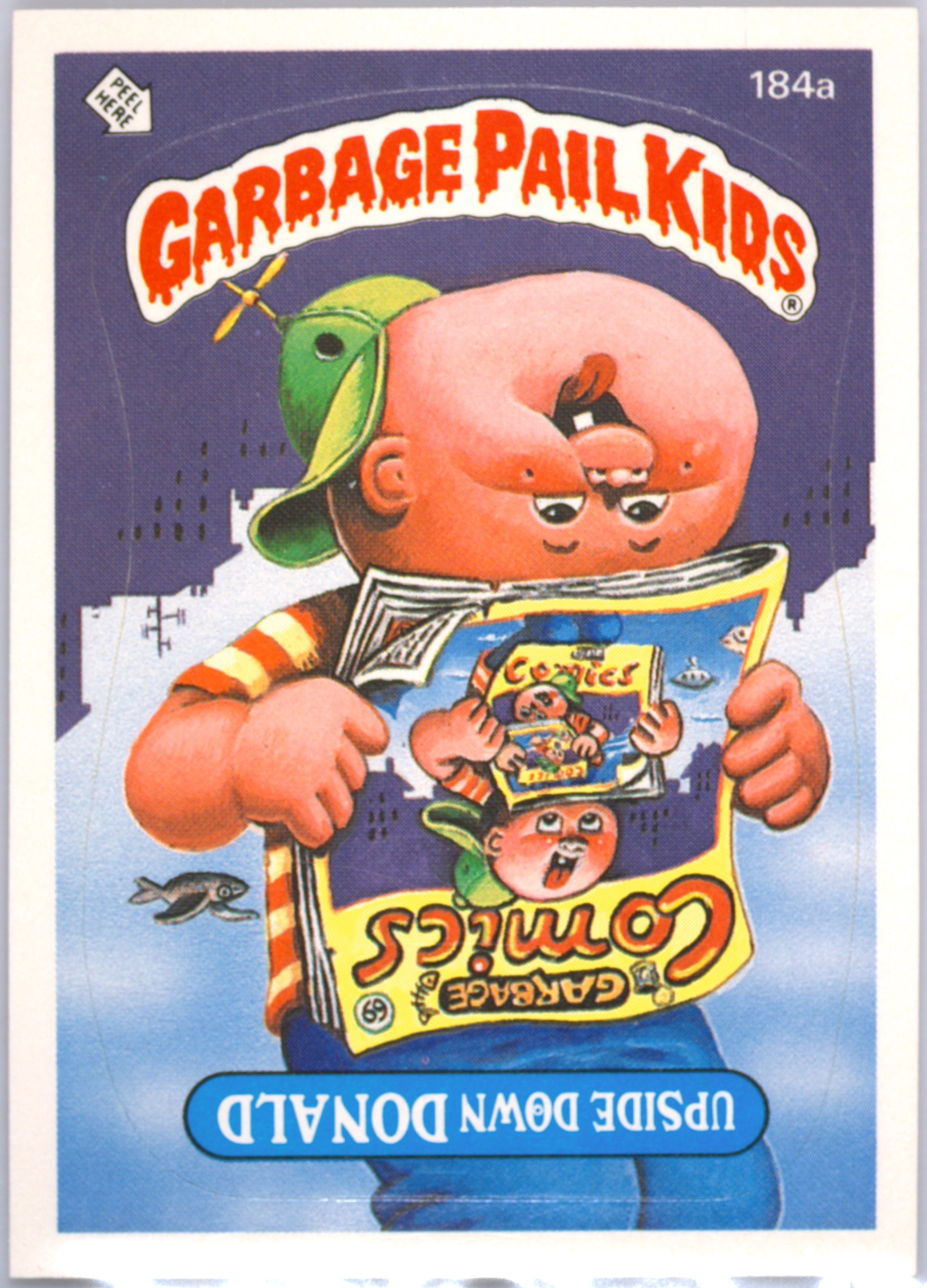 Upside Down Donald #184A PSA 4 Garbage Pail Kids card front