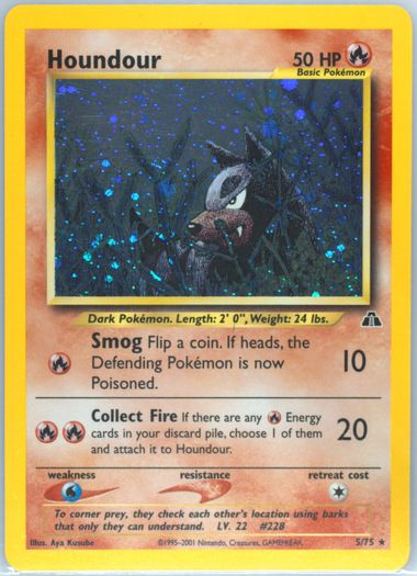 PSA 10 GMINT Houndour Holo Japanese Neo Discovery 2000