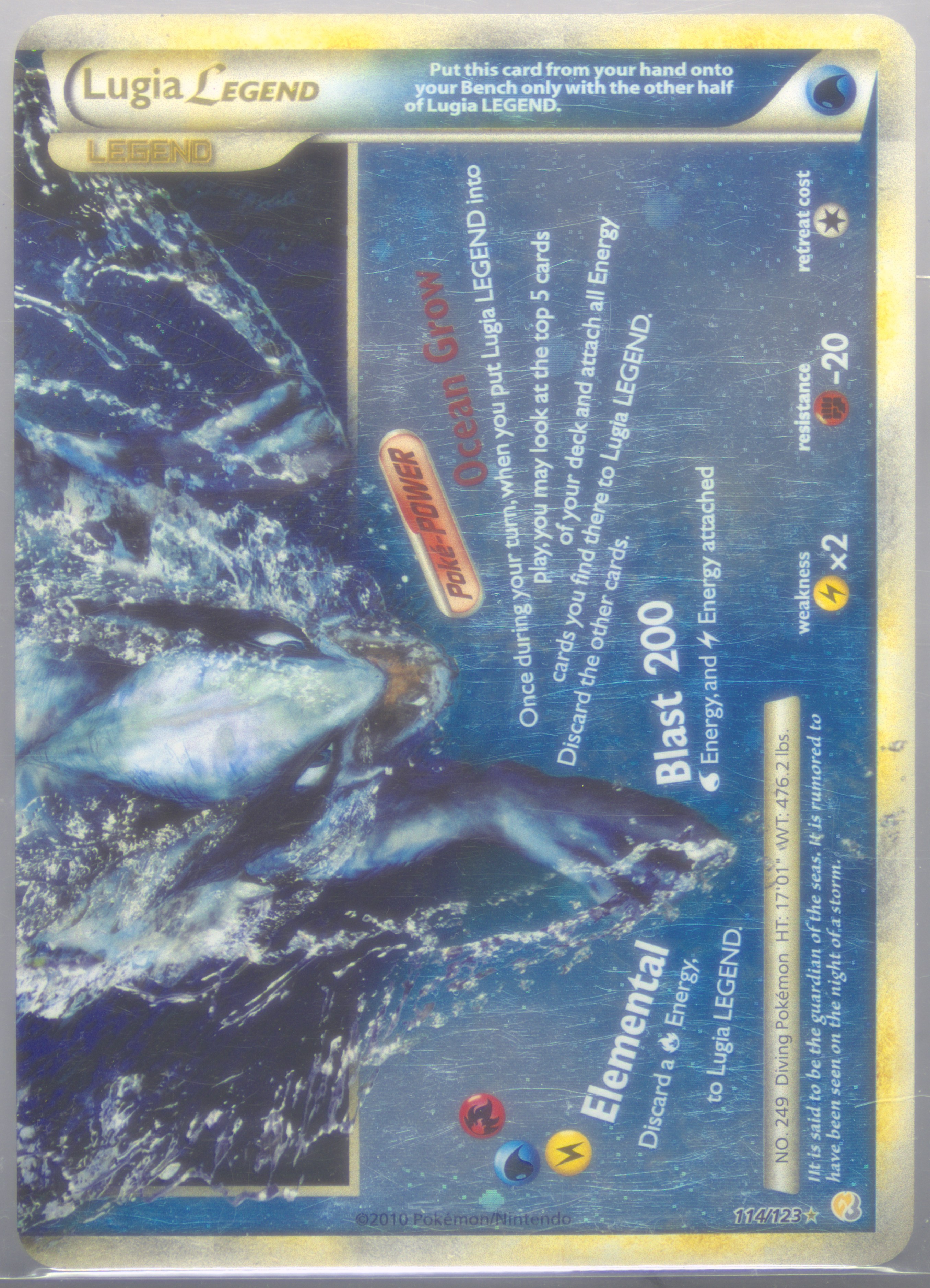 pokemon lugia legend card 2010 POKEMON HEARTGOLD & SOULSILVER HOLO LUGIA LEGEND PAIR PSA 10 GEM –  lowpopping main image 1