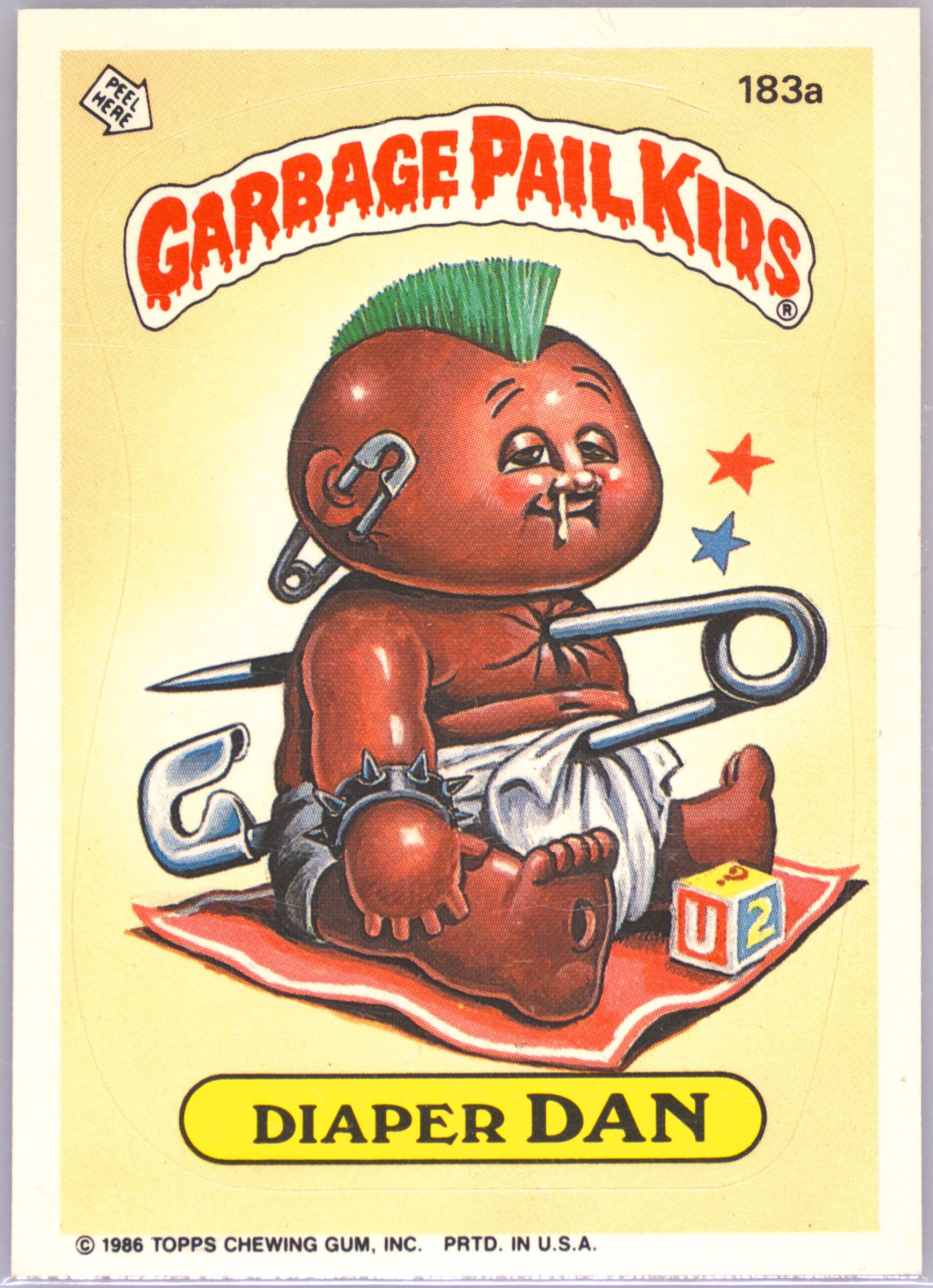 Diaper Dan #183A PSA 5 Garbage Pail Kids card front