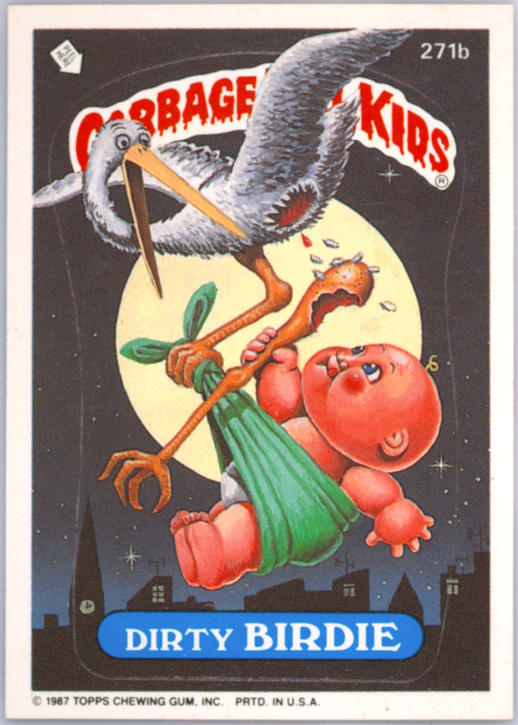 Dirty Birdie #271B PSA 2 Garbage Pail Kids card front