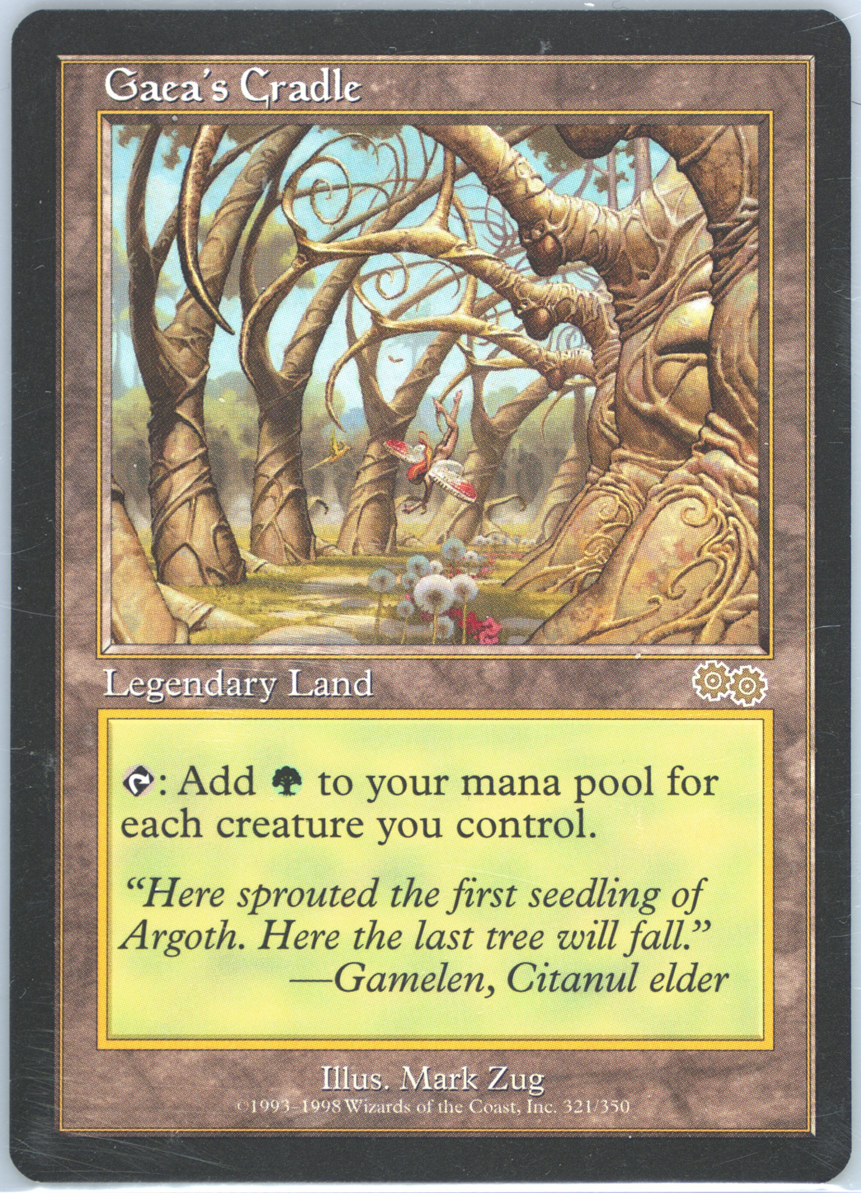 マジック：ザ・ギャザリング Gaea's Cradle #321 Urza's Saga PSA 8 Spec Details