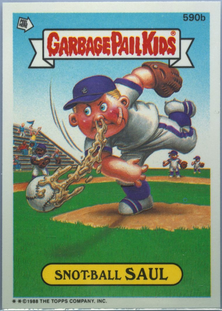 1988 Topps Garbage Pail Kids Original Series 15 #590b Snot-Ball Saul front