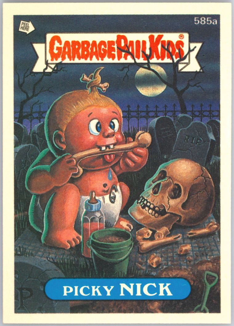 1988 Topps Garbage Pail Kids Original Series 15 #585a Picky Nick front