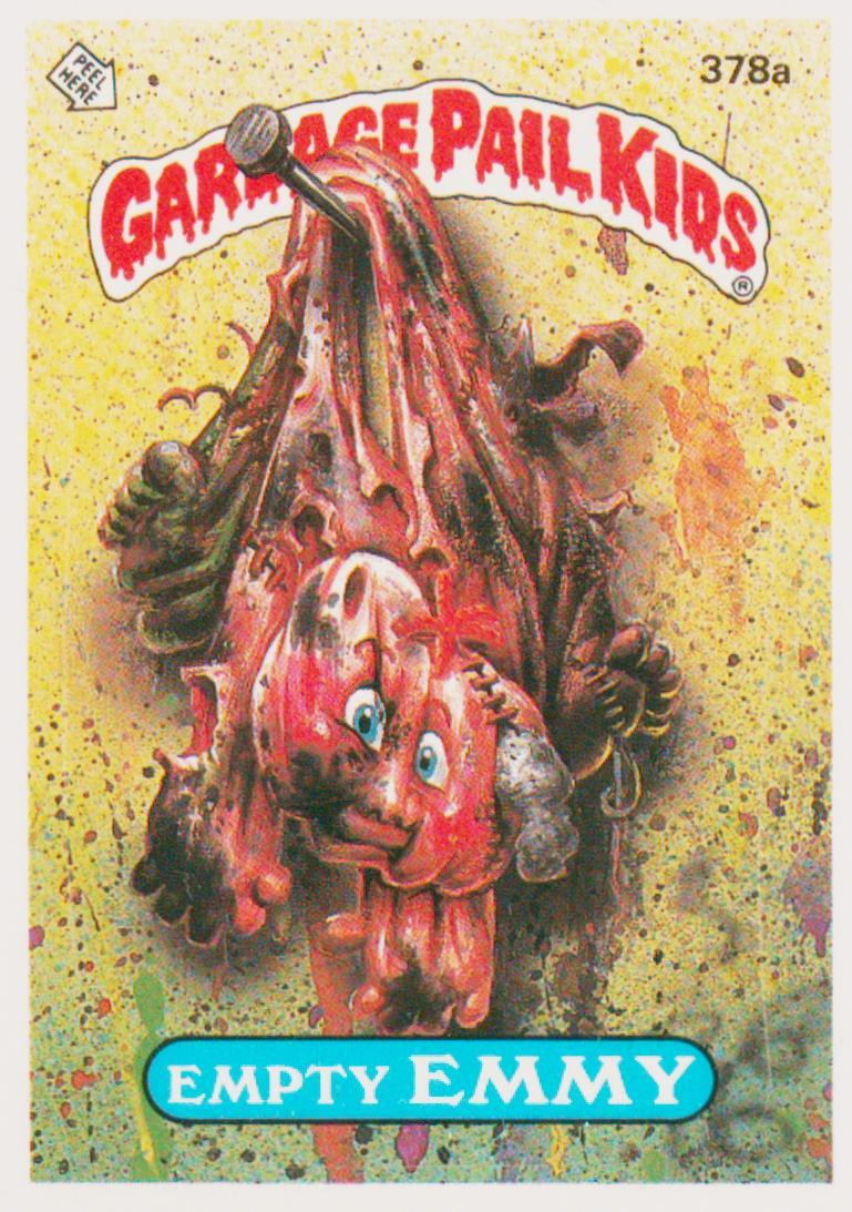 Empty Emmy #378A PSA 5 Garbage Pail Kids card front