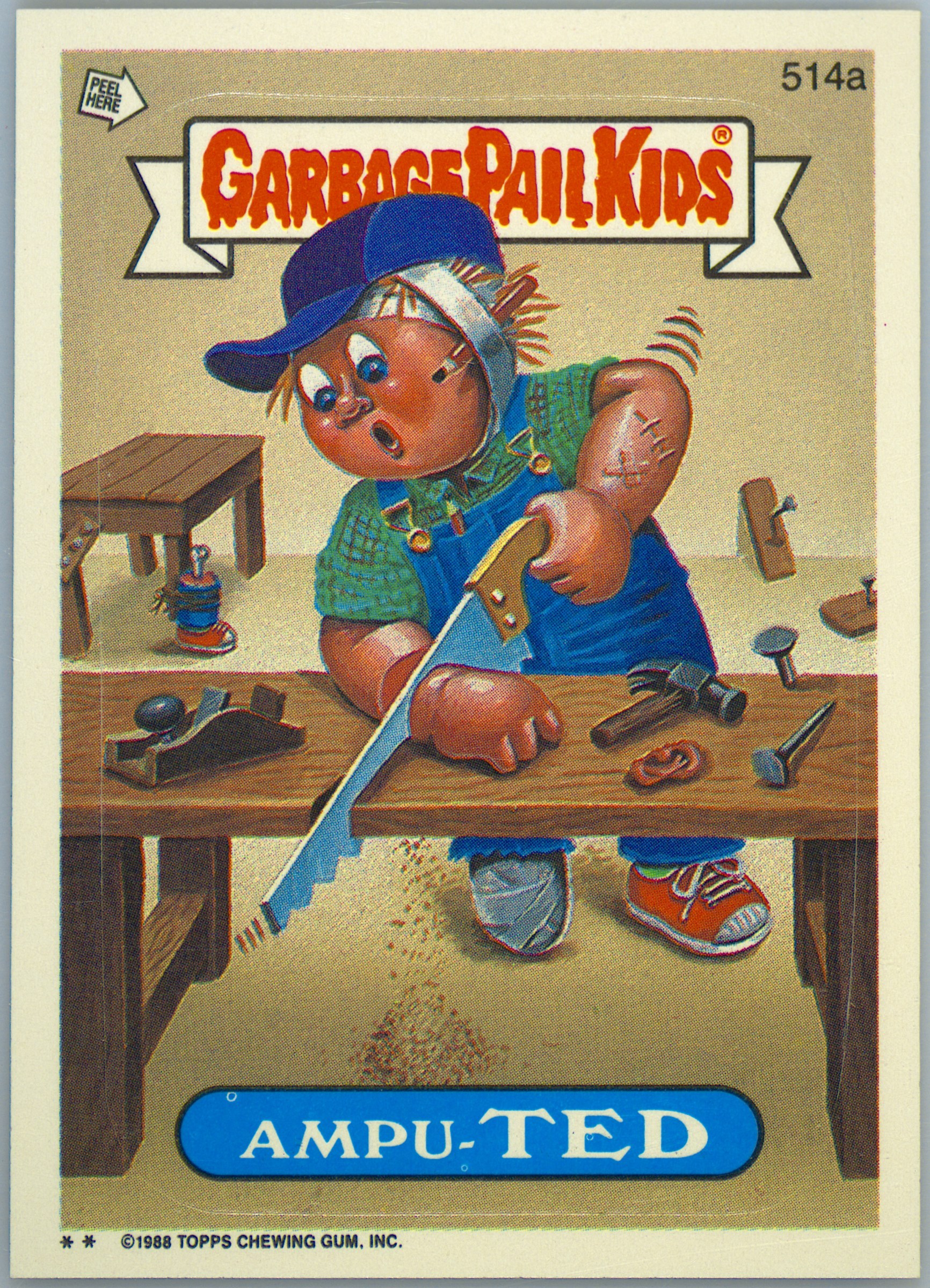 1988 topps Garbage Pail Kids Original Series 13 #514a Ampu-Ted front