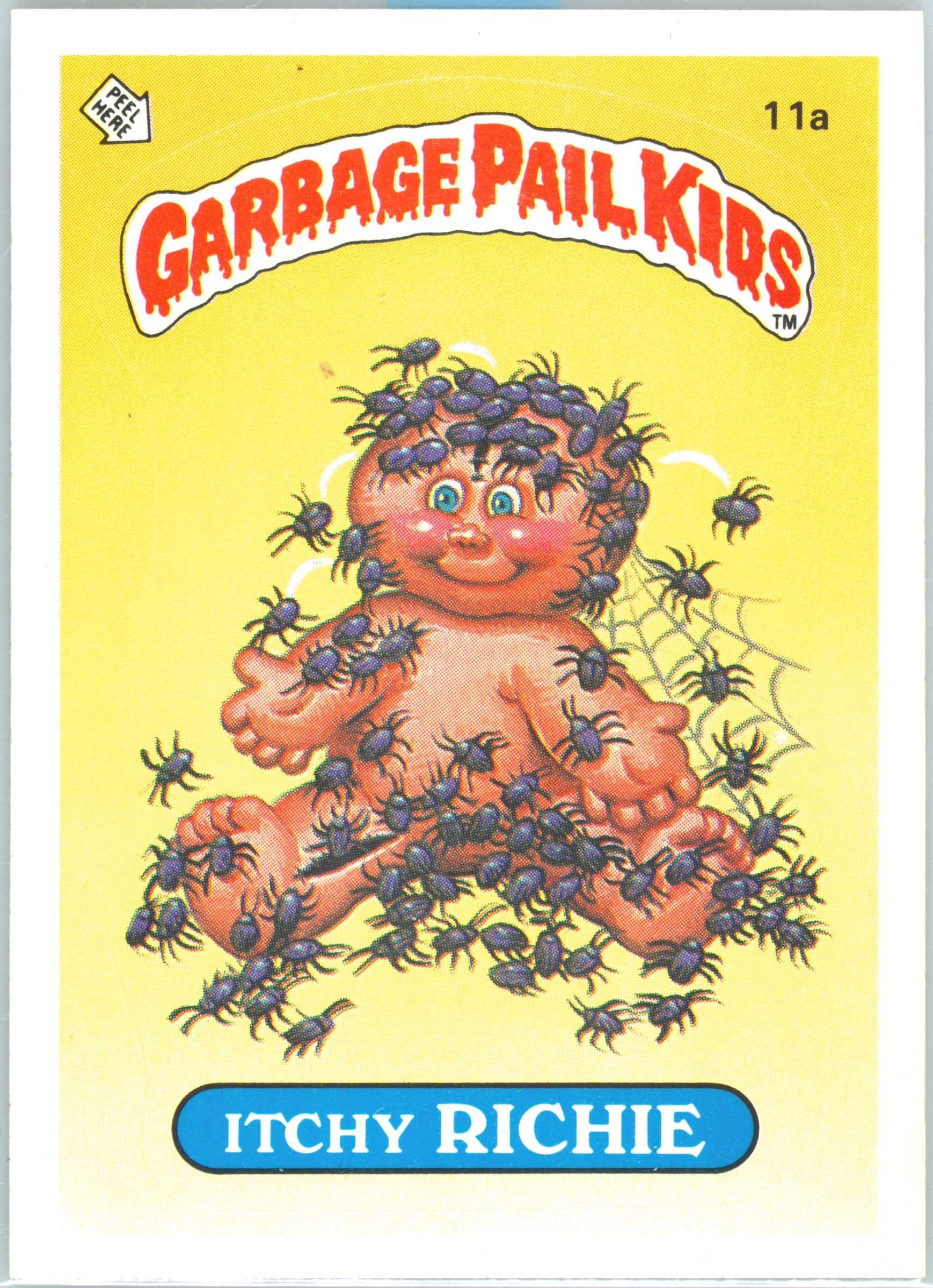 1985 Topps Garbage Pail Kids Original Series 1 Glossy #11a Itchy Richie front
