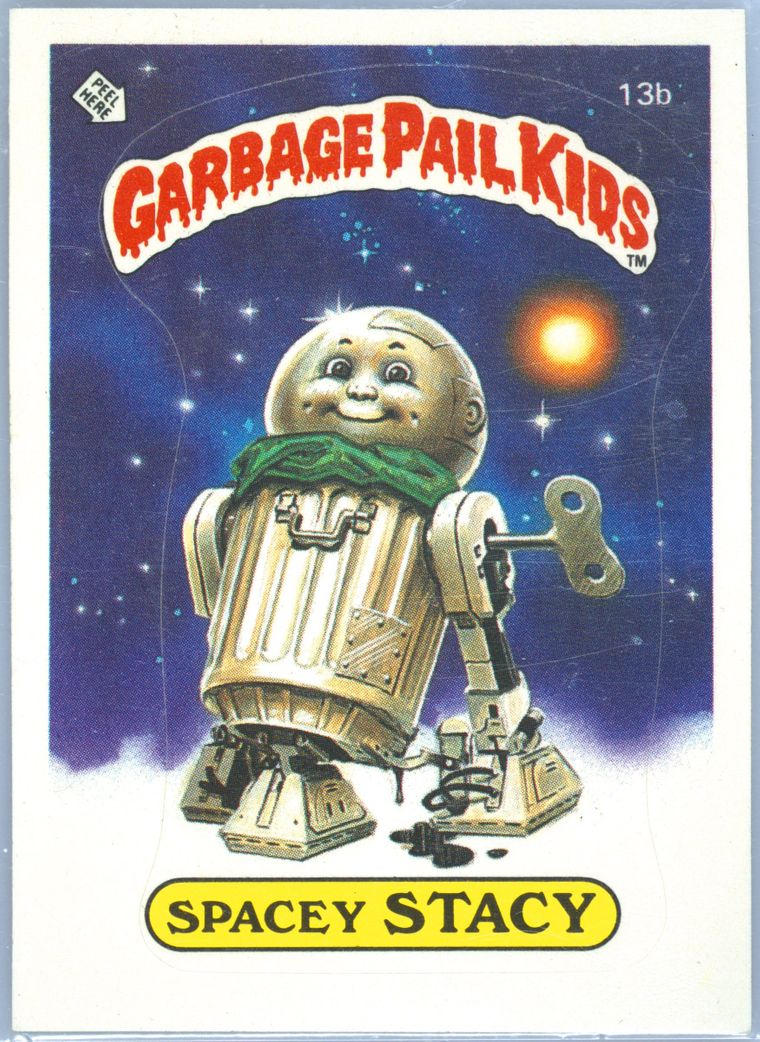 1985 Topps Garbage Pail Kids Original Series 1 Glossy #13B Spacey Stacy front