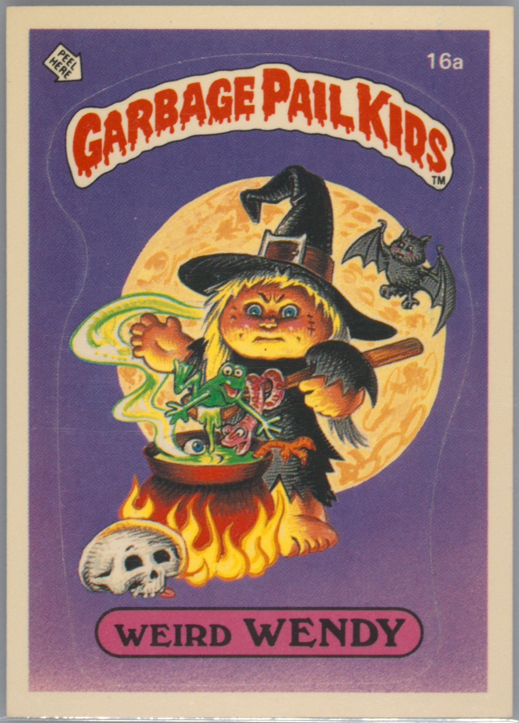 1985 Topps Garbage Pail Kids Original Series 1 Glossy #16a Weird Wendy front