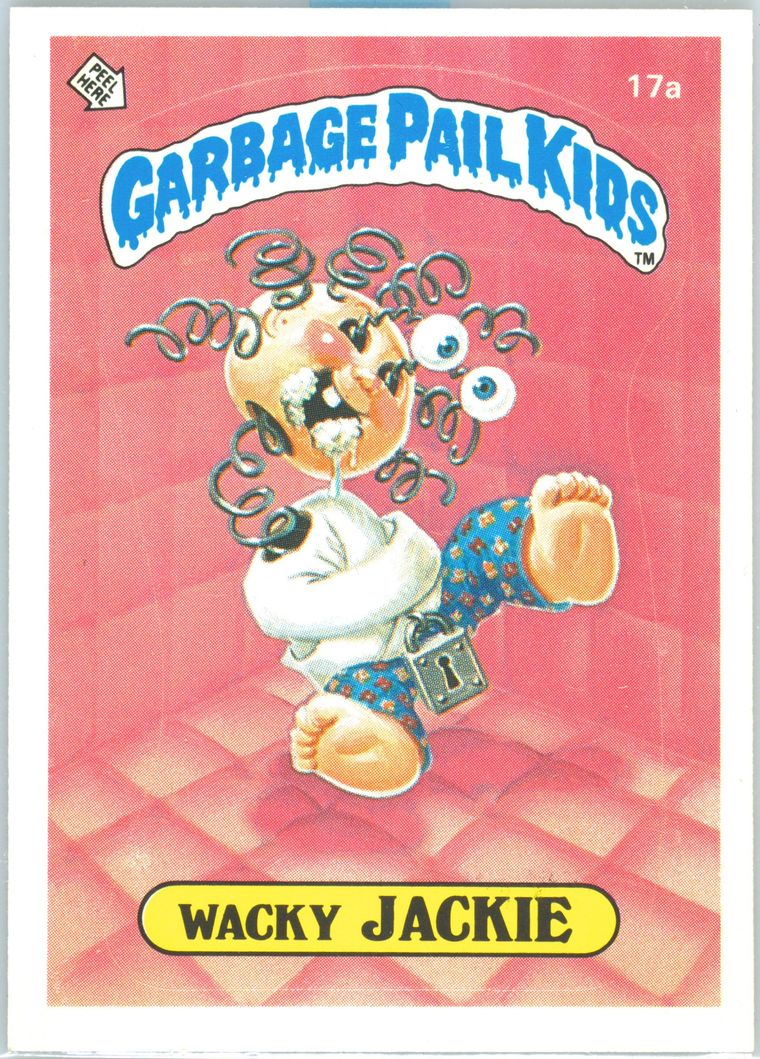 1985 Topps Garbage Pail Kids Original Series 1 Glossy #17a Wacky Jackie front
