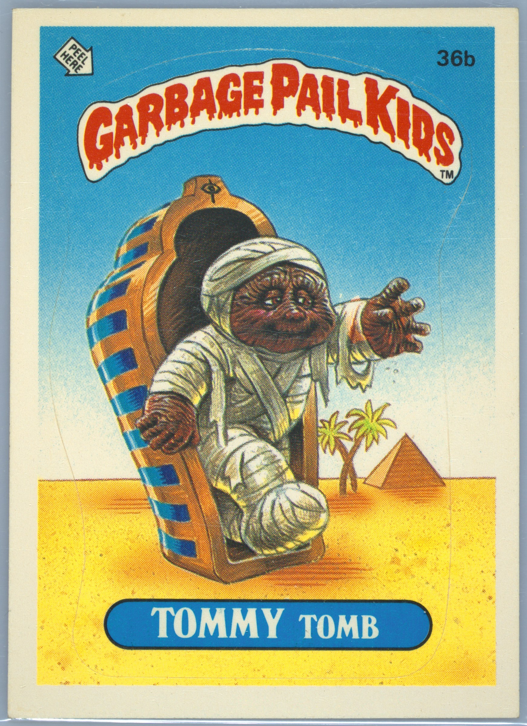 1985 Topps Garbage Pail Kids Original Series 1 Glossy #36b Tommy Tomb front
