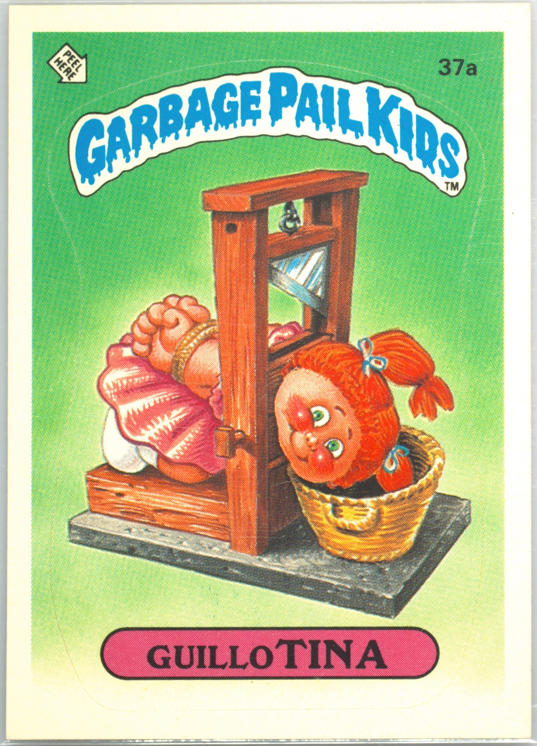 1985 Topps Garbage Pail Kids Original Series 1 Glossy #37a Guillo Tina front