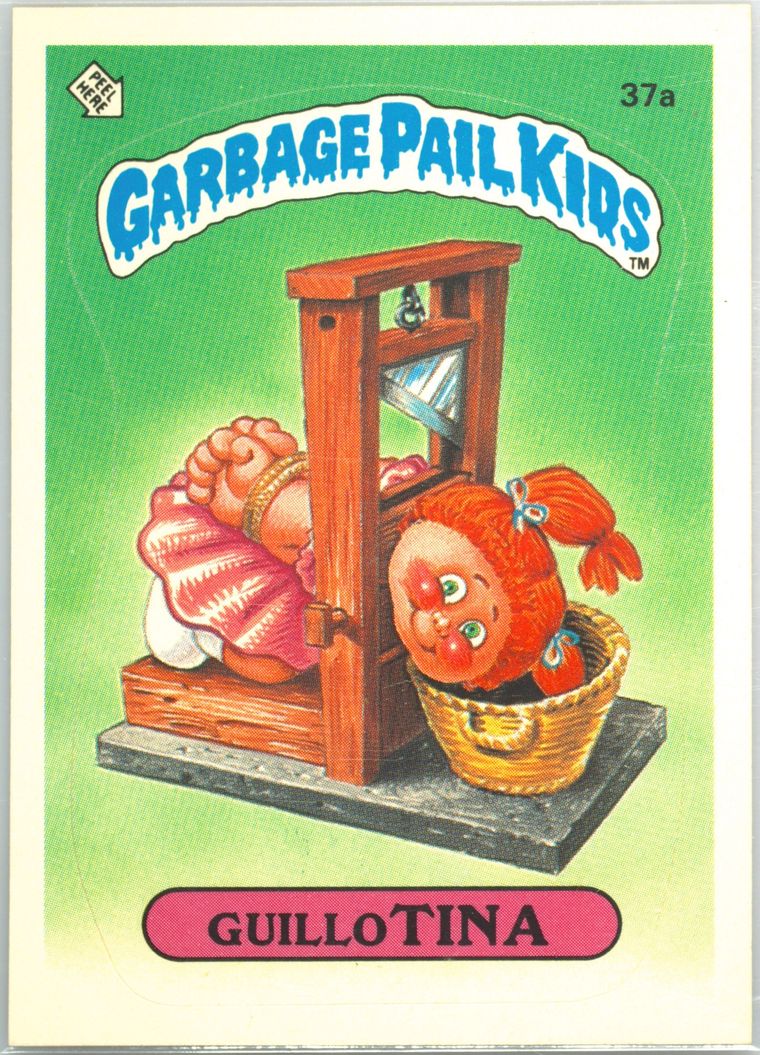 1985 Topps Garbage Pail Kids Original Series 1 Glossy #37a Guillo Tina front