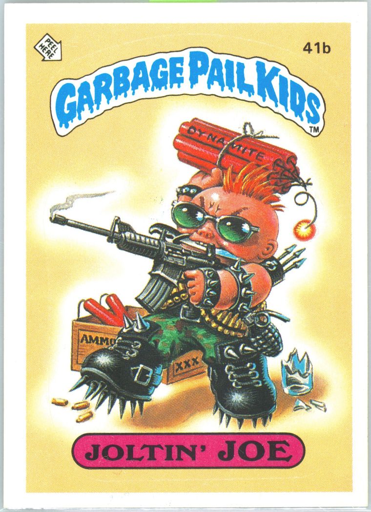 1985 Topps Garbage Pail Kids Original Series 1 Glossy #41b Joltin' Joe front