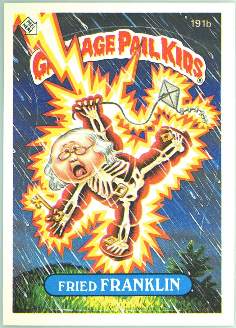 1986 Topps Garbage Pail Kids Original Series 5 #191B Fried Franklin front