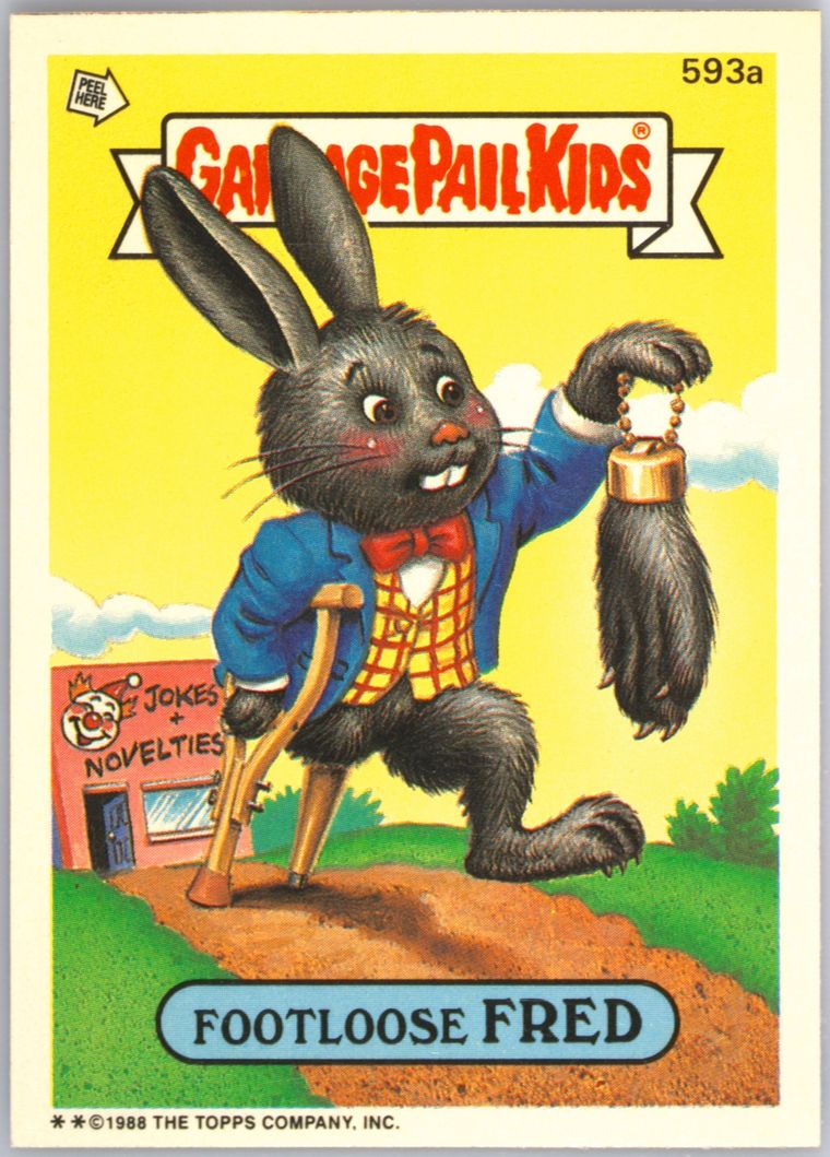 1988 Topps Garbage Pail Kids Original Series 15 #593a Footloose Fred front