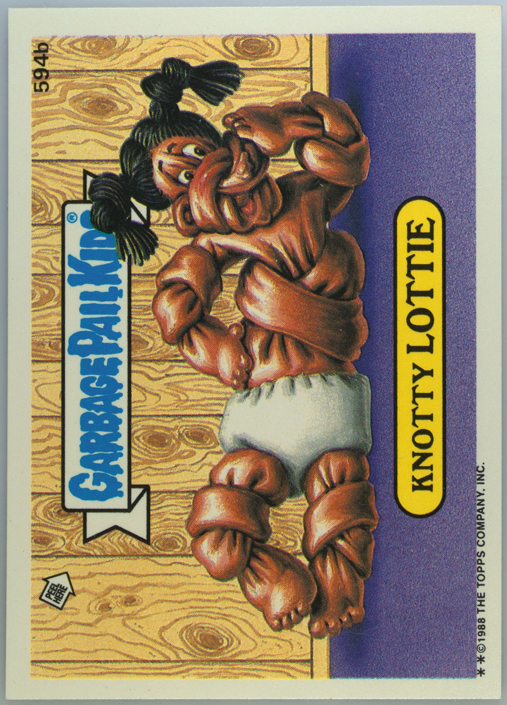 1988 Topps Garbage Pail Kids Original Series 15 #594b Knotty Lottie front