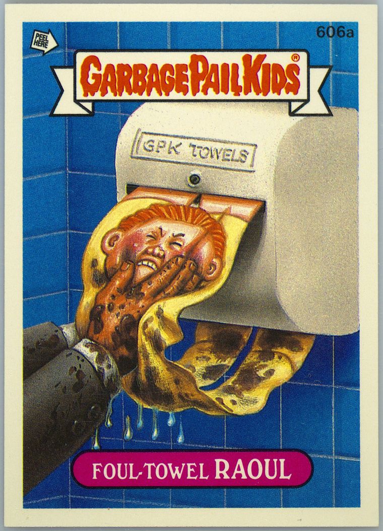 1988 Topps Garbage Pail Kids Original Series 15 #606a Foul-Towel Raoul front