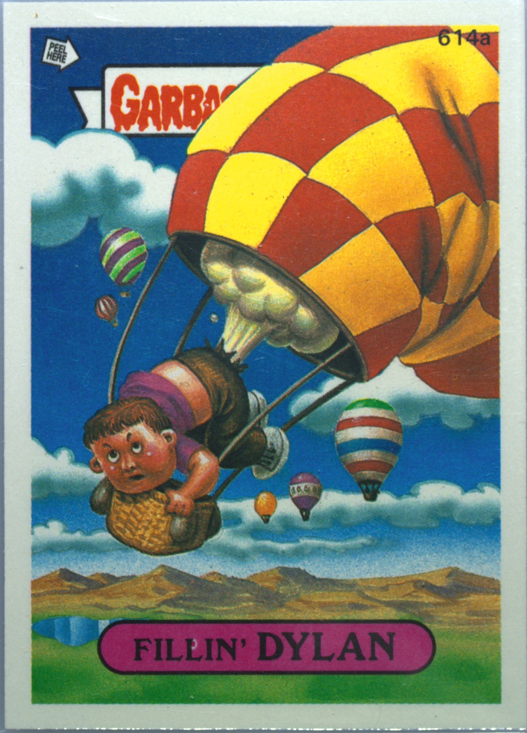 1988 Topps Garbage Pail Kids Original Series 15 #614a Fillin' Dylan front