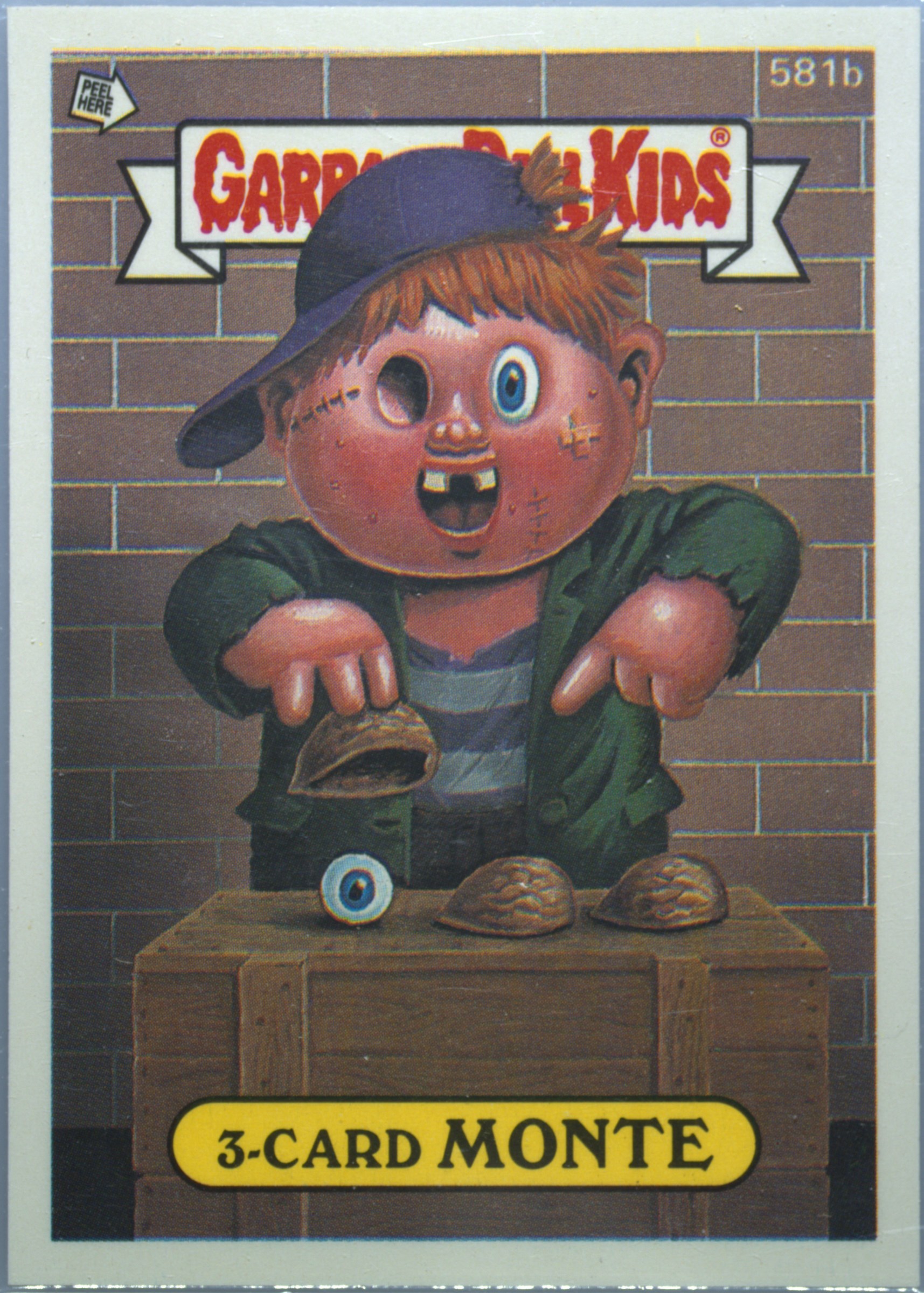 1988 Topps Garbage Pail Kids Original Series 15 #581b 3-Card Monte front