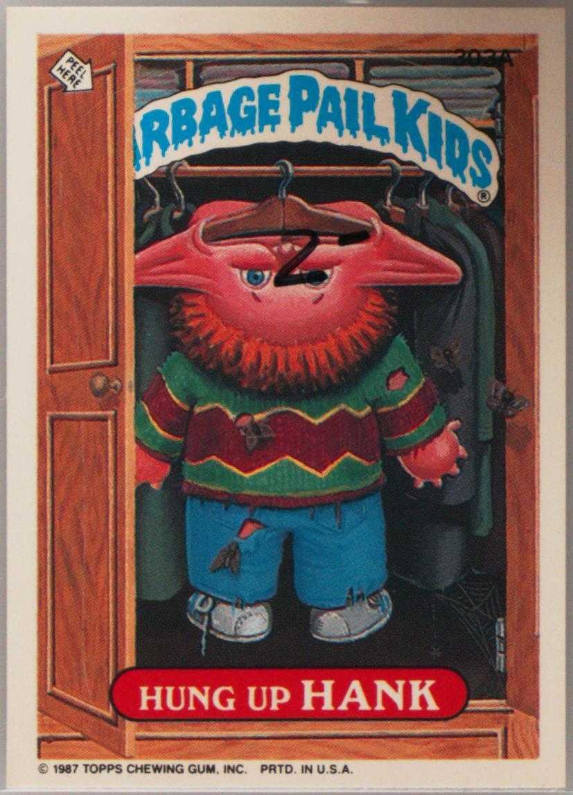 Hung Up Hank #303A PSA 5 Garbage Pail Kids card front