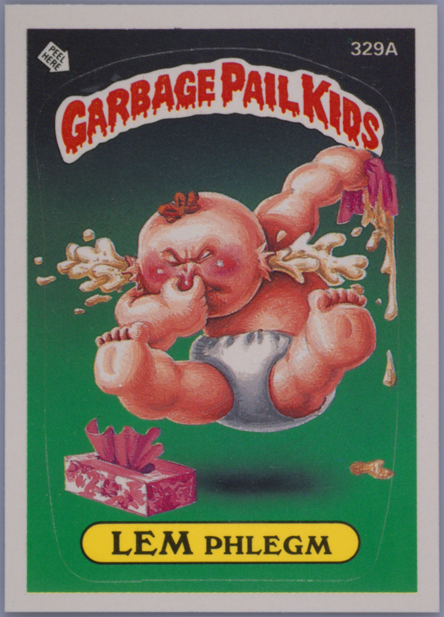 Lem Phlegm #329A PSA 5 Garbage Pail Kids card front