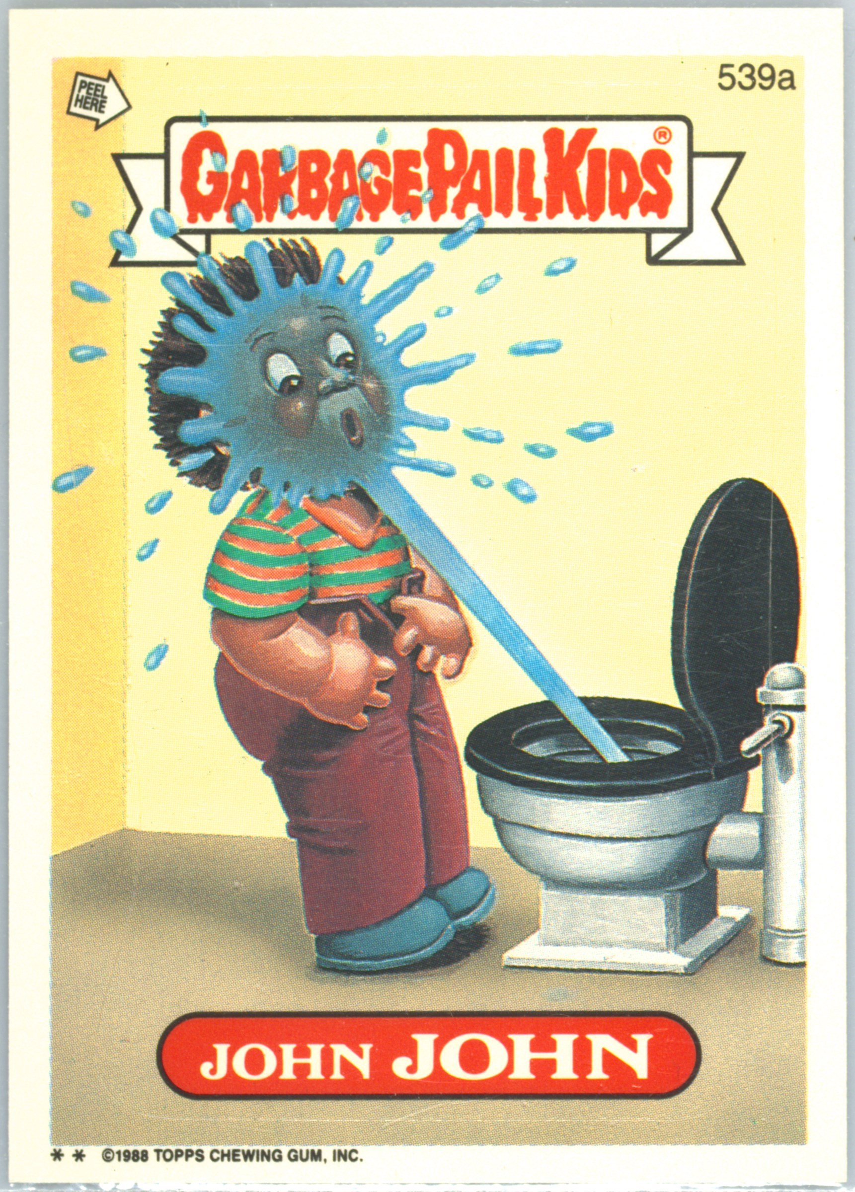 John John #539A PSA 5 Garbage Pail Kids card front