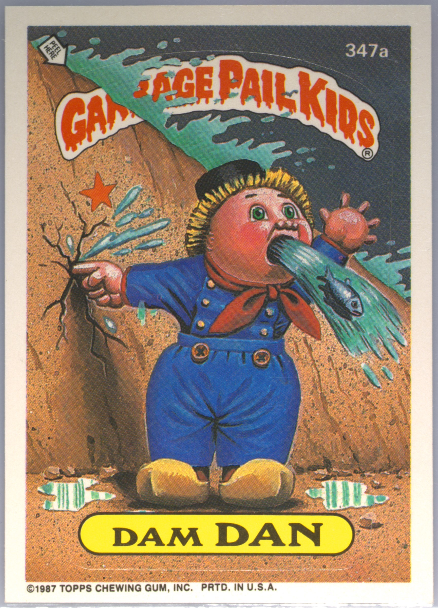 Dam Dan #347A PSA 5 Garbage Pail Kids card front