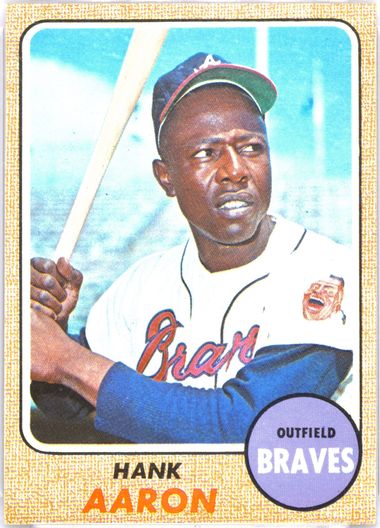 1968 Topps #110 Hank Aaron authentic Atlanta Braves HOF SGC 3.5 VG+