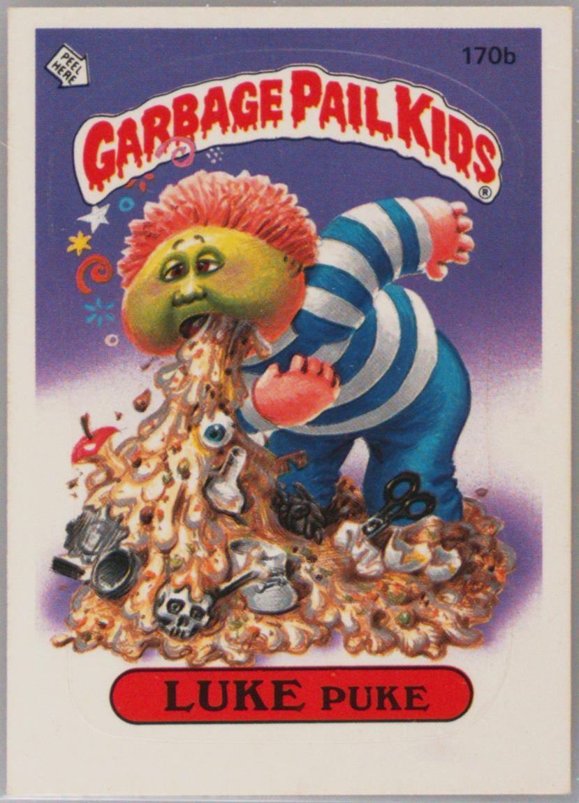 1986 Topps Garbage Pail Kids Original Series 5 #170b Luke Puke front