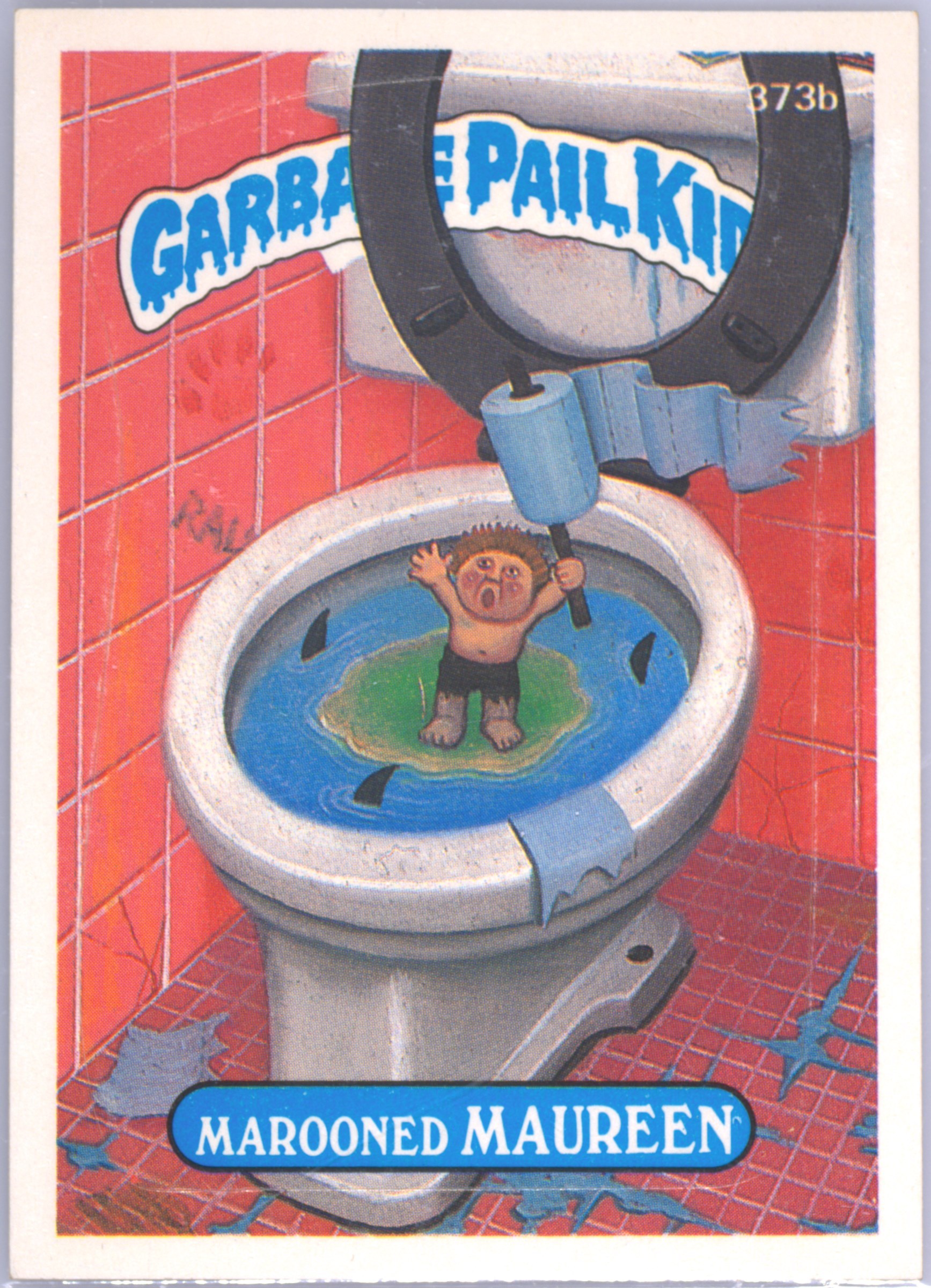 1987 Topps Garbage Pail Kids Original Series 9 #373b Marooned Maureen front