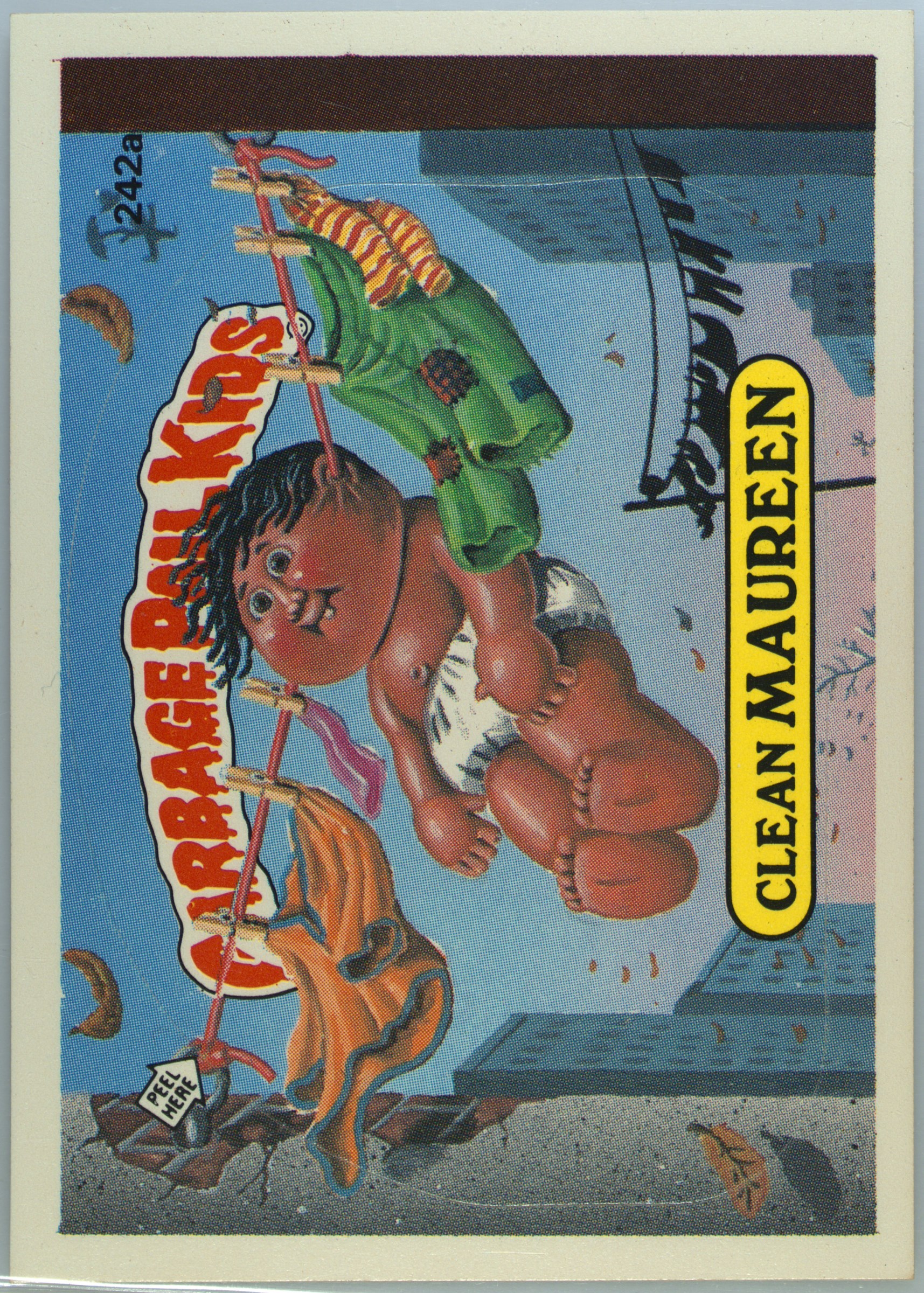1986 Topps Garbage Pail Kids Original Series 6 #242a Clean Maureen front