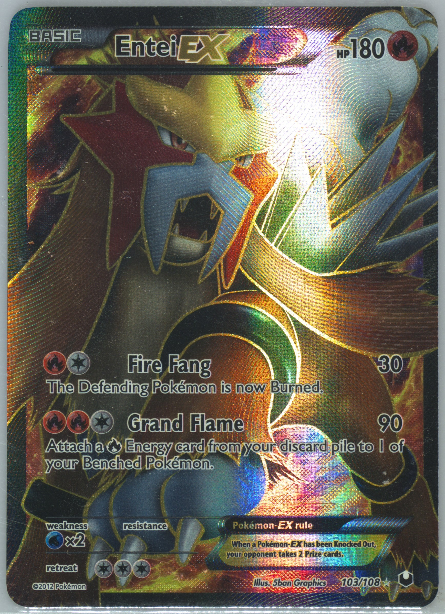 entei pokemon card ex PSA (EX 5) Entei #17