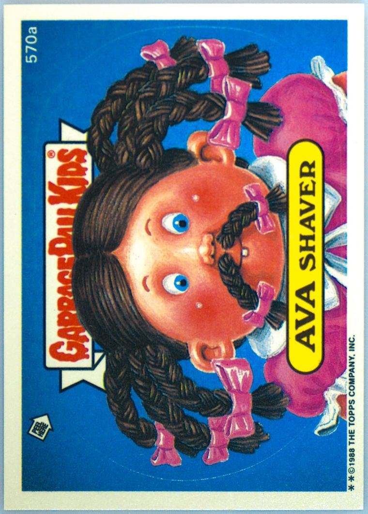 1988 Topps Garbage Pail Kids Original Series 14 #570a Ava Shaver front