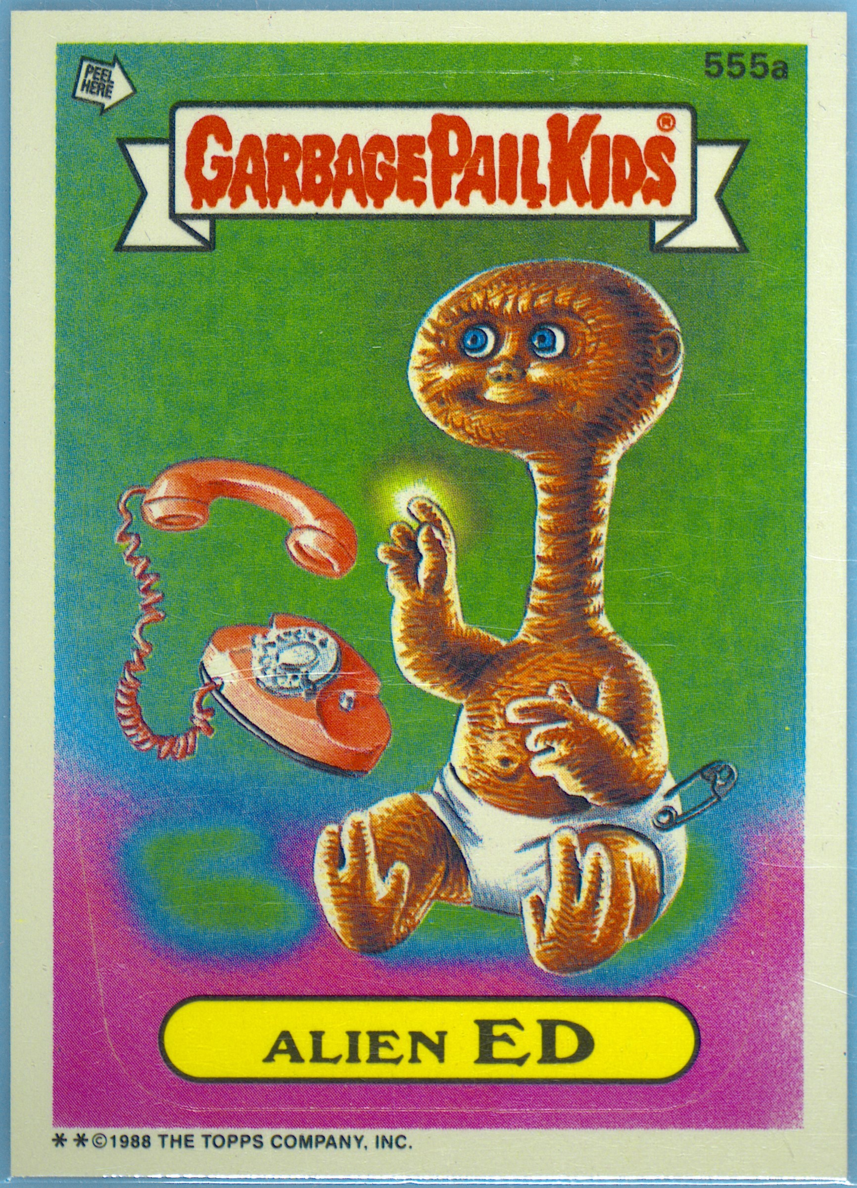 Alien Ed #555A PSA 5 Garbage Pail Kids card front