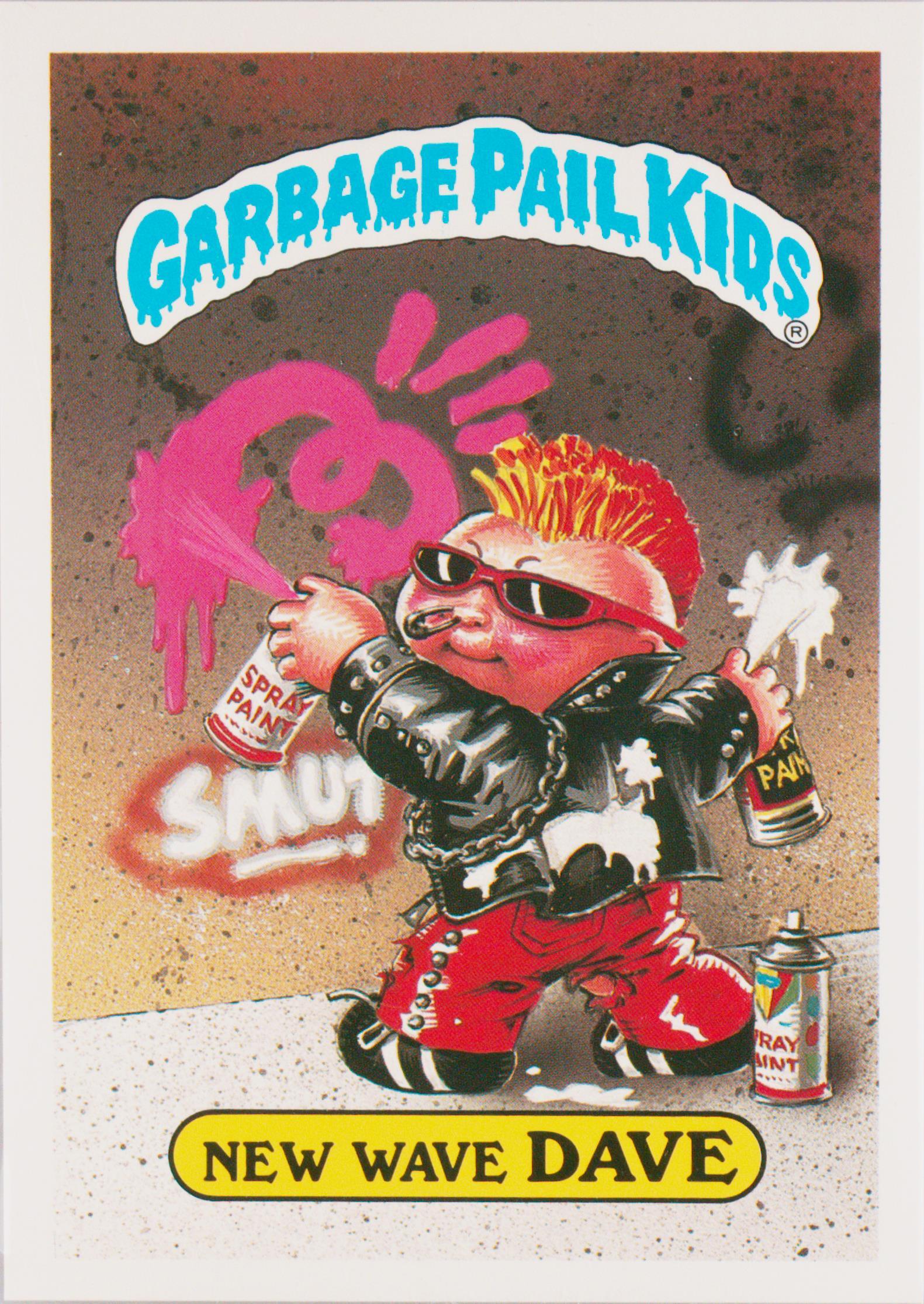 1986 Topps Garbage Pail Kids Giant Stickers #30 New Wave Dave front