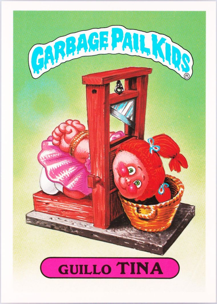 1986 Topps Garbage Pail Kids Giant Stickers #37 Guillo Tina front