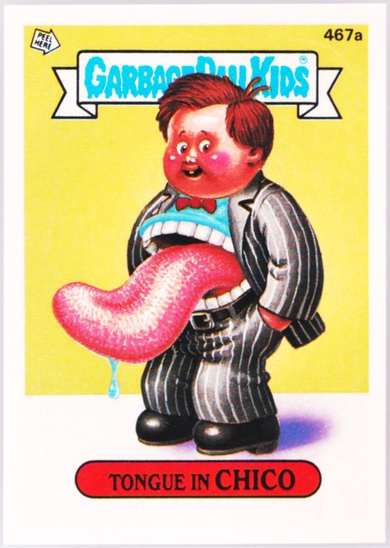1988 Topps Garbage Pail Kids Original Series 12 Stickers #467a TONGUE IN CHICO front