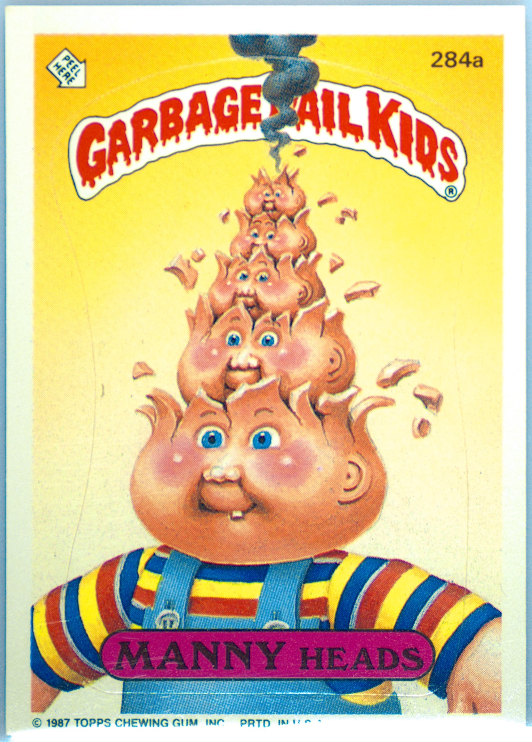 Manny Heads #284A PSA 4 Garbage Pail Kids card front