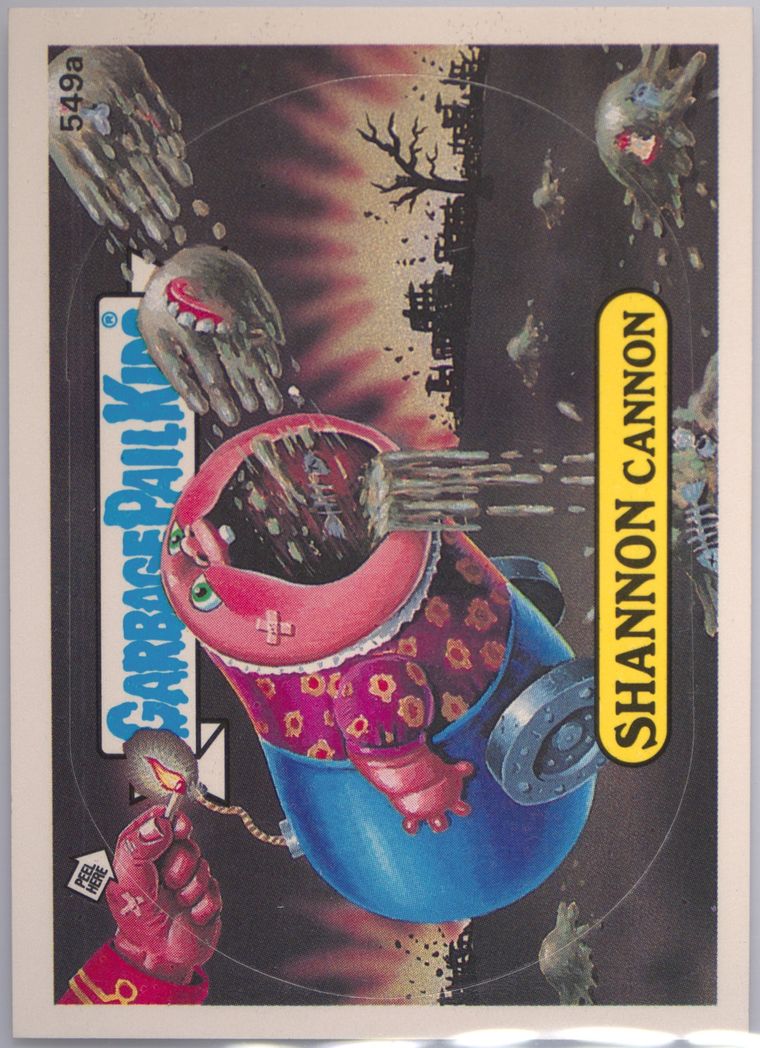 1988 Topps Garbage Pail Kids Original Series 14 #549a Shannon Cannon front