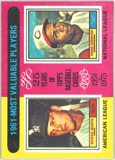 Auction Prices Realized Baseball Cards 1975 TOPPS 1961-Mvp's