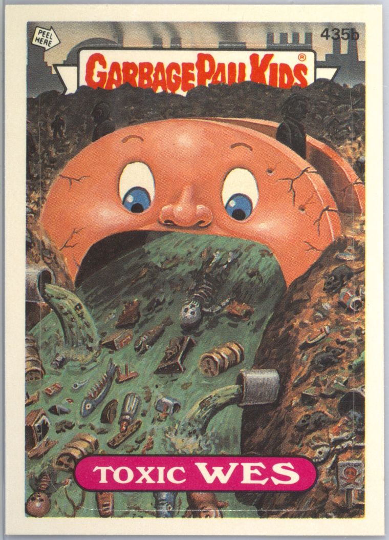 1987 Topps Garbage Pail Kids Original Series 11 #435b Toxic Wes front