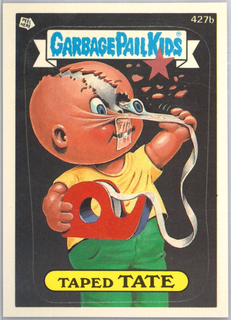 1987 Garbage Pail Kids Original Series 11 #427b Taped Tate front
