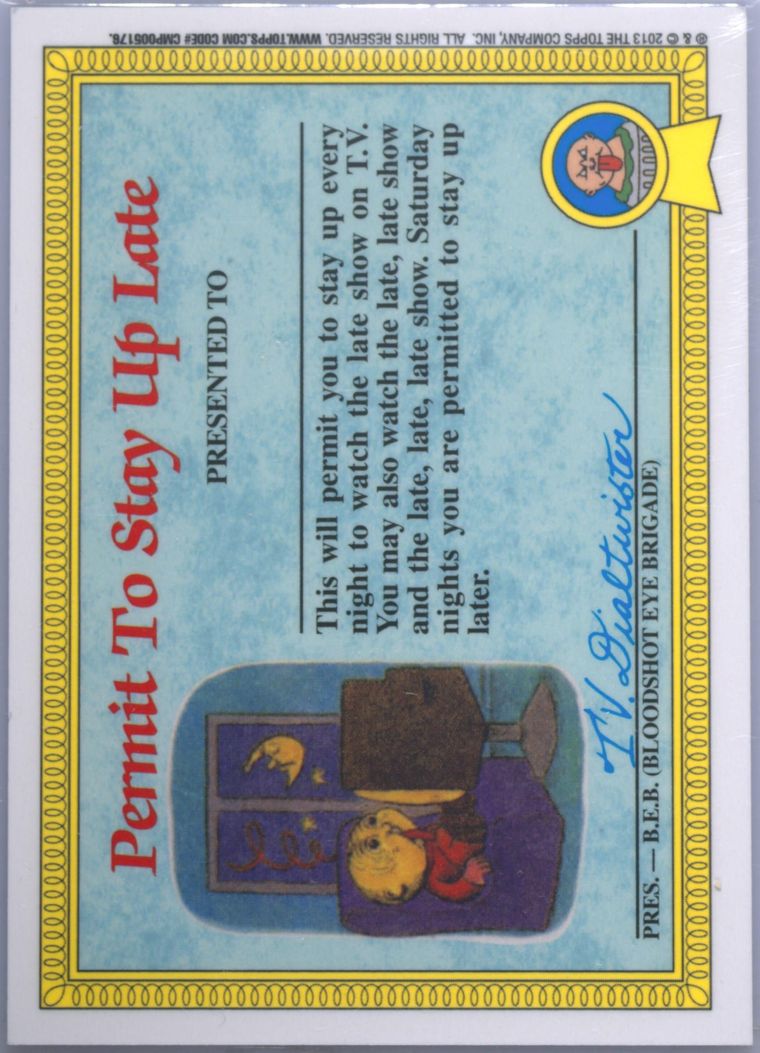 2013 Topps 2013 Garbage Pail Kids Chrome Series 1 Artist Auto #1a John Pound front