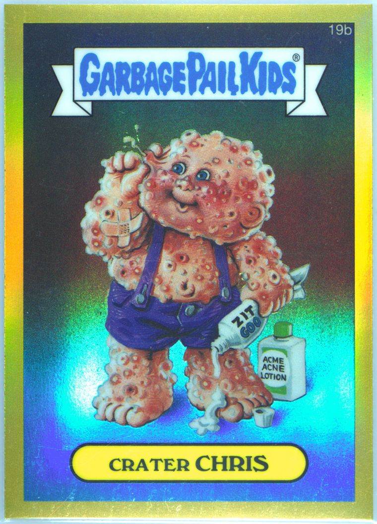 2013 Topps Garbage Pail Kids Chrome Series 1 Gold #19b Crater Chris front