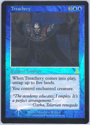 MTG 不実 Treachery PSA9 foil マジック：ザ・ギャザリング
