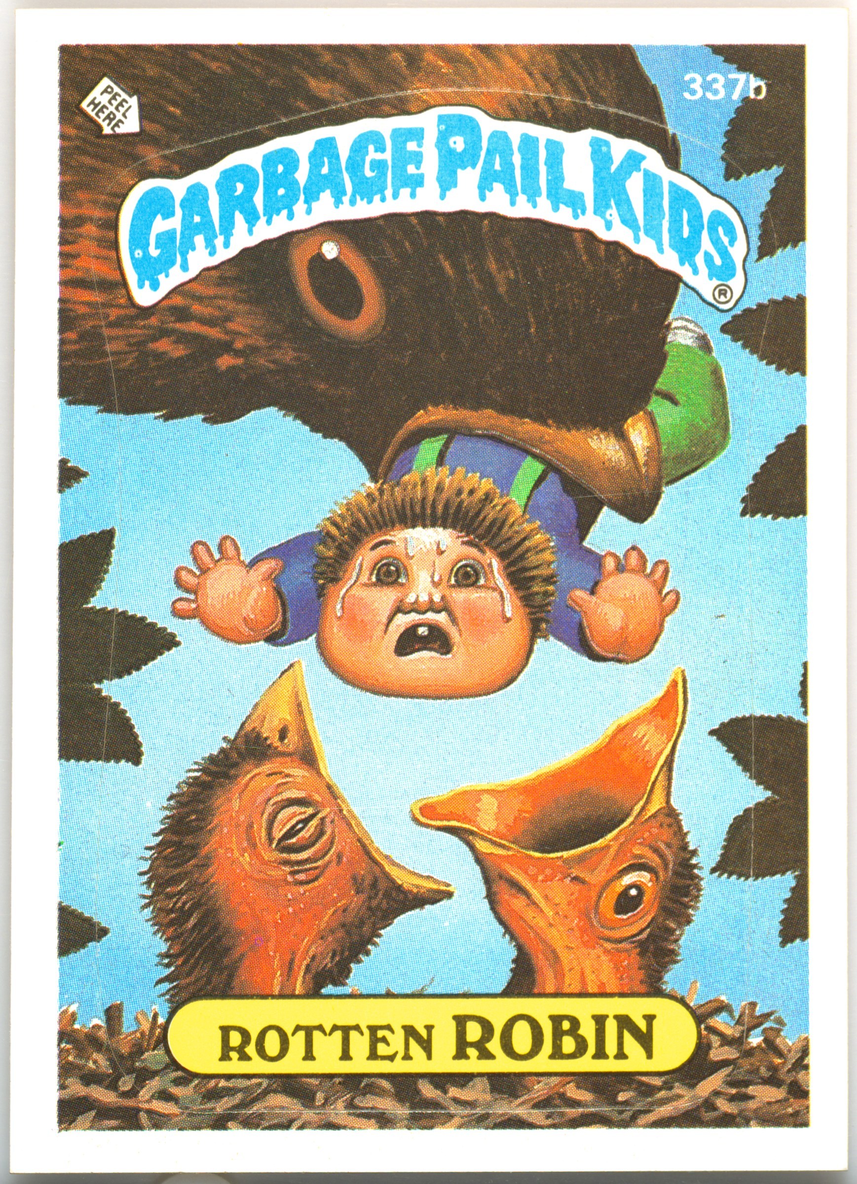 1987 Topps Garbage Pail Kids Original Series 9 #337b Rotten Robin front