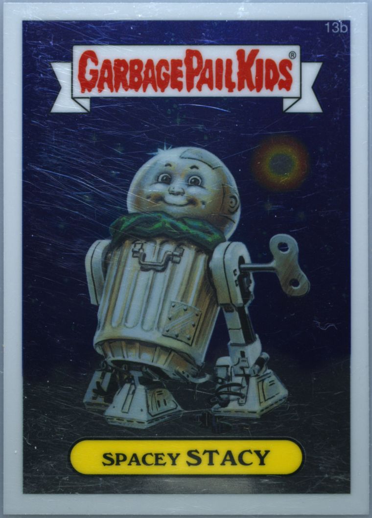 2013 Topps Garbage Pail Kids Chrome Series 1 Pencil Art #13b Spacey Stacy front